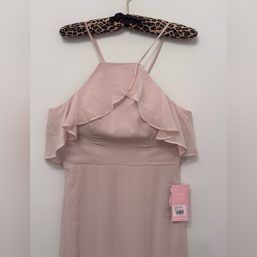 NEW Birdy Grey JULES DRESS CHIFFON DUSTY ROSE MEDIUM NWT - Picture 8 of 11